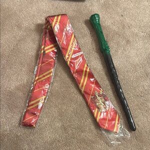 Harry Potter Halloween Costume Tie & Wand